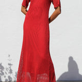 Ana™ | Vestido maxi de crochet elegante