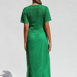 Ana™ | Vestido maxi de crochet elegante