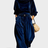 Carla™ | Conjunto de terciopelo con pantalones amplios