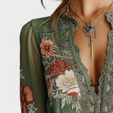 Aitana™ | Blusa de encaje floral boho