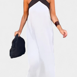 Vestido Edith con Cuello Cruzado y Espalda Abierta