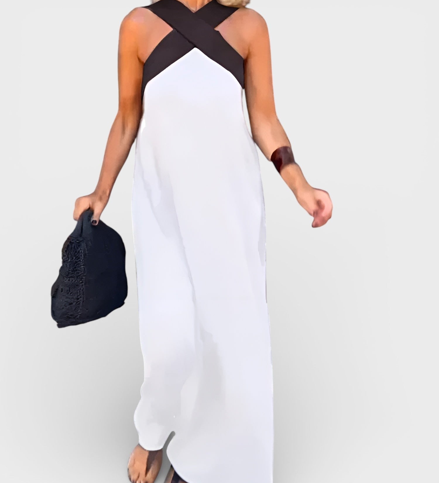 Cayetana™ | Vestido largo con escote cruzado