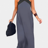Vestido Edith con Cuello Cruzado y Espalda Abierta