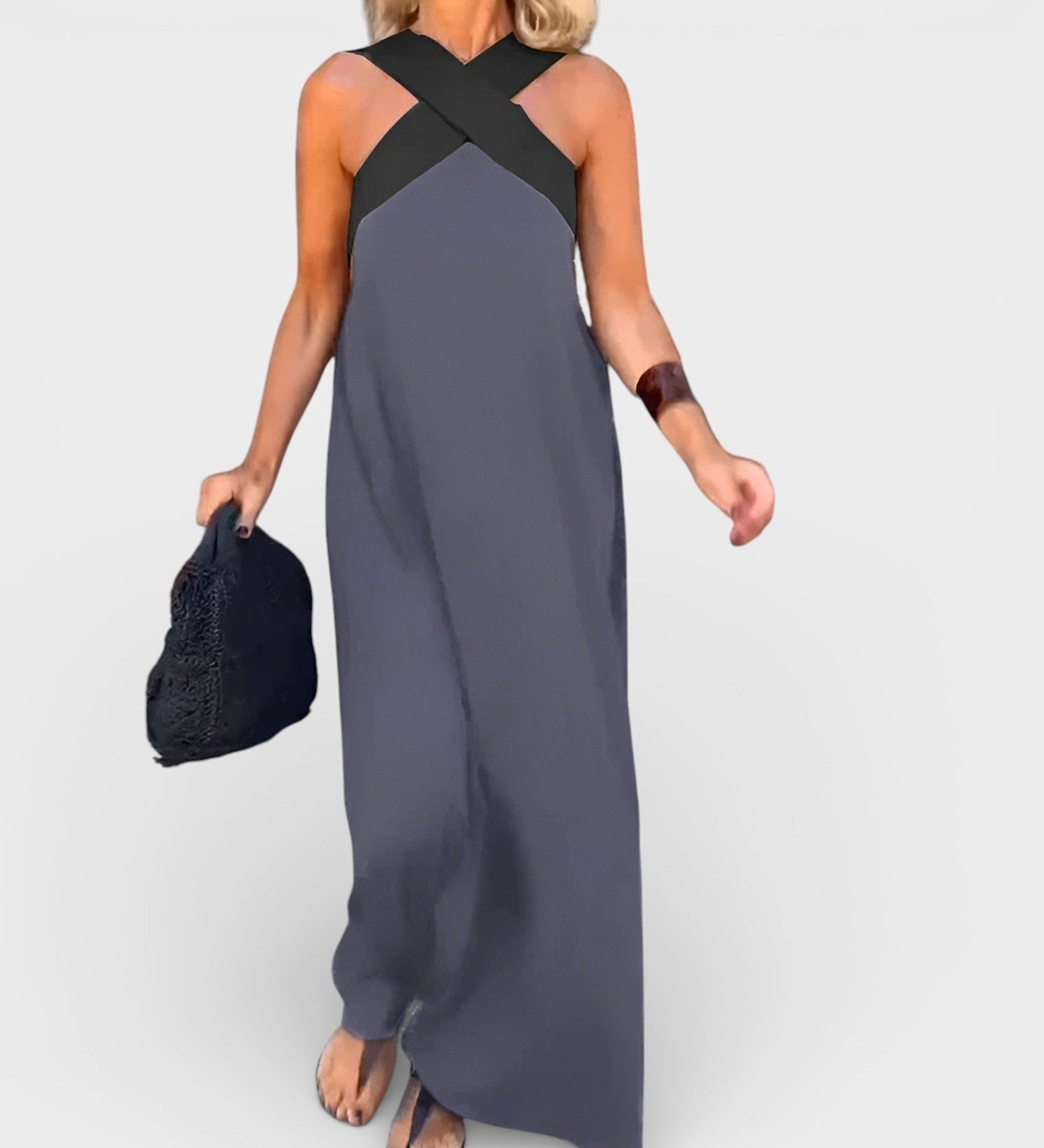 Cayetana™ | Vestido largo con escote cruzado