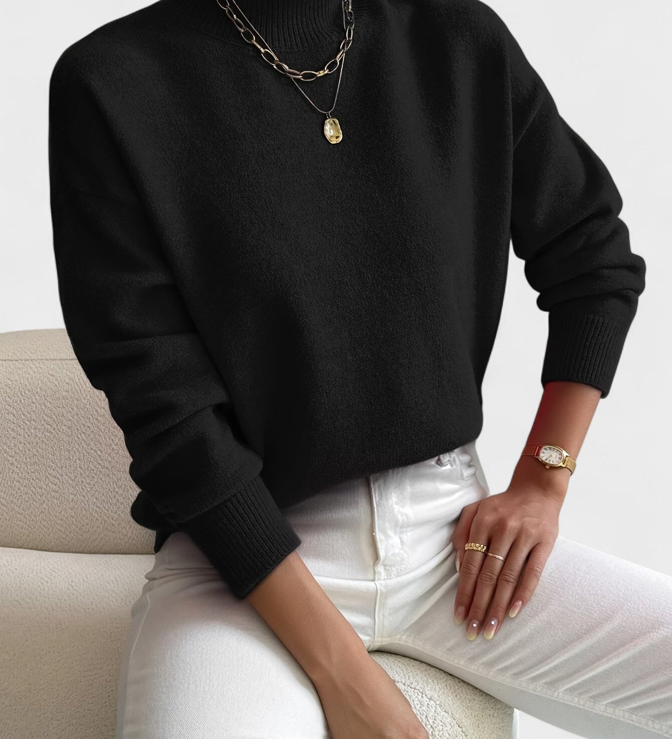 Petra™ | Jersey elegante de cuello alto