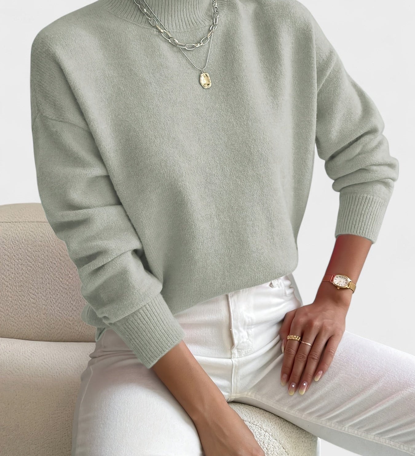 Petra™ | Jersey elegante de cuello alto