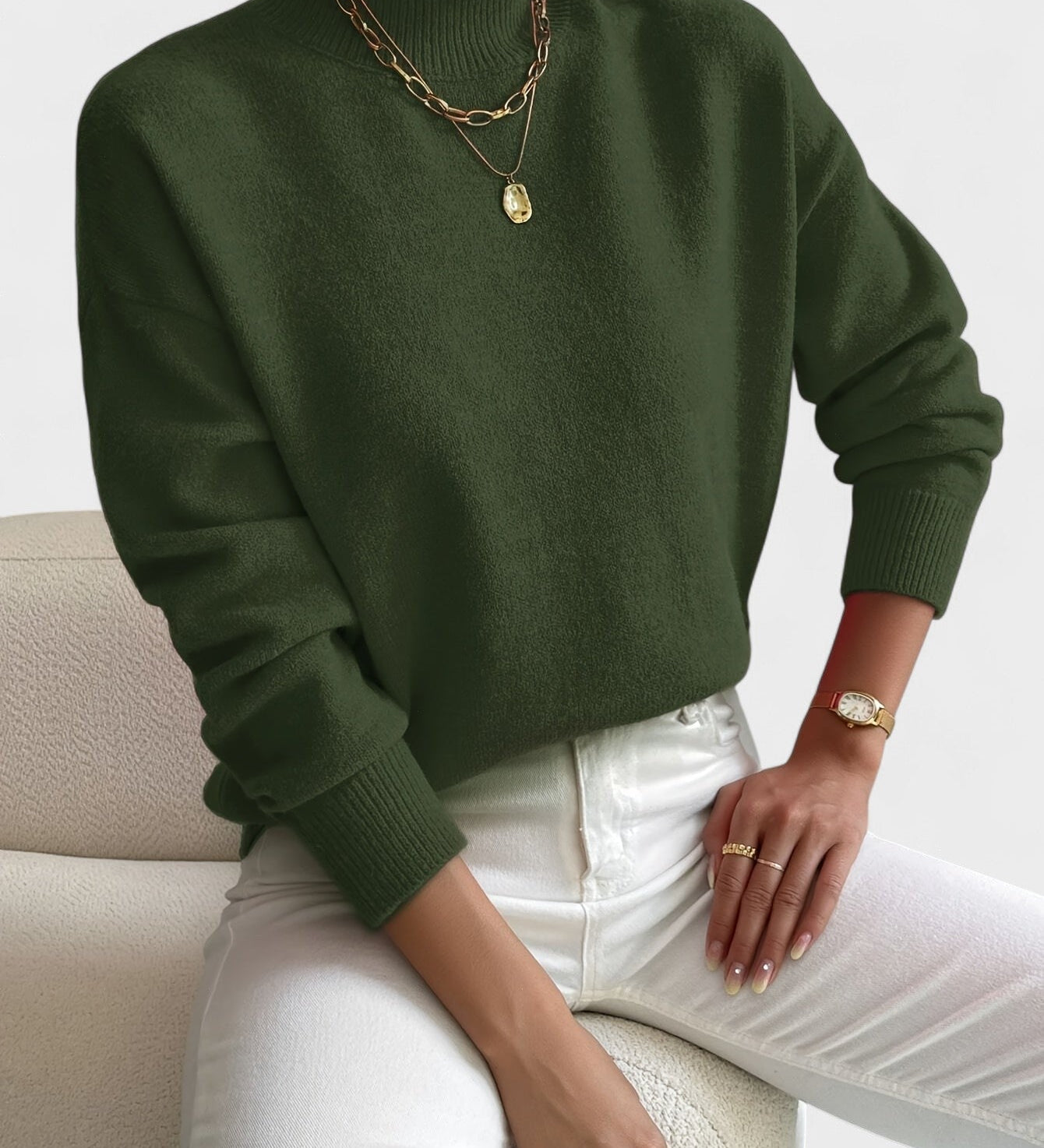 Petra™ | Jersey elegante de cuello alto