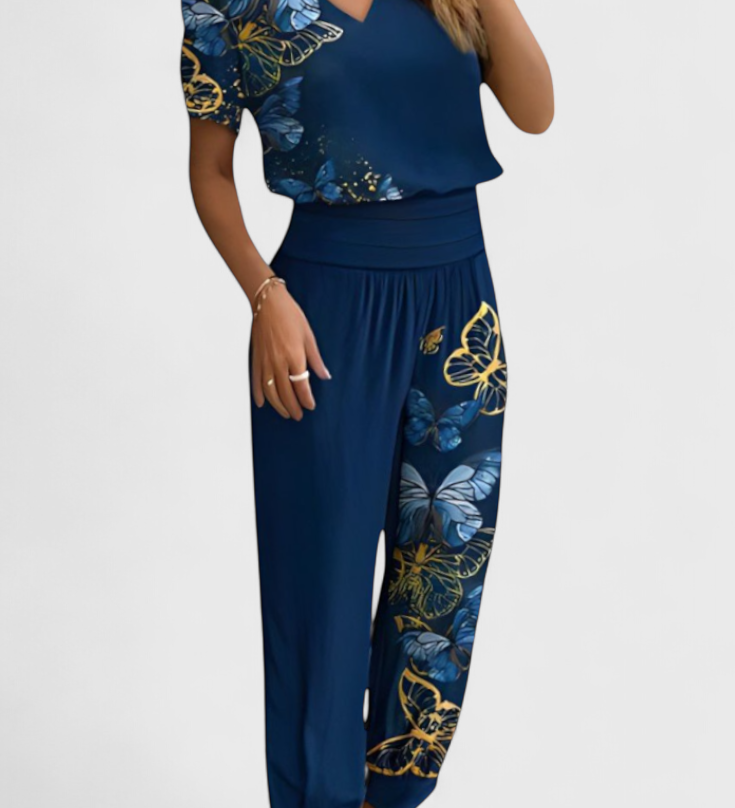 Cassandra Conjunto de Blusa y Pantalones