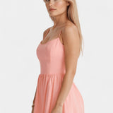 Vestido Midi Marvelle Sin Mangas en Tejido Ligero