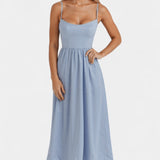 Vestido Midi Marvelle Sin Mangas en Tejido Ligero