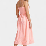 Vestido Midi Marvelle Sin Mangas en Tejido Ligero