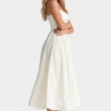 Vestido Midi Marvelle Sin Mangas en Tejido Ligero