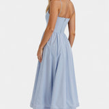 Vestido Midi Marvelle Sin Mangas en Tejido Ligero