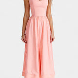 Vestido Midi Marvelle Sin Mangas en Tejido Ligero