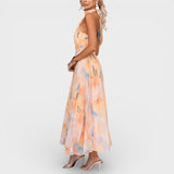 Aitana™ | Vestido halter de verano acuarela