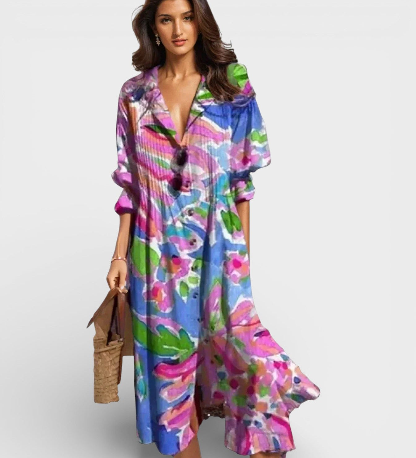 Lidia™ | Vestido maxi boho fluido