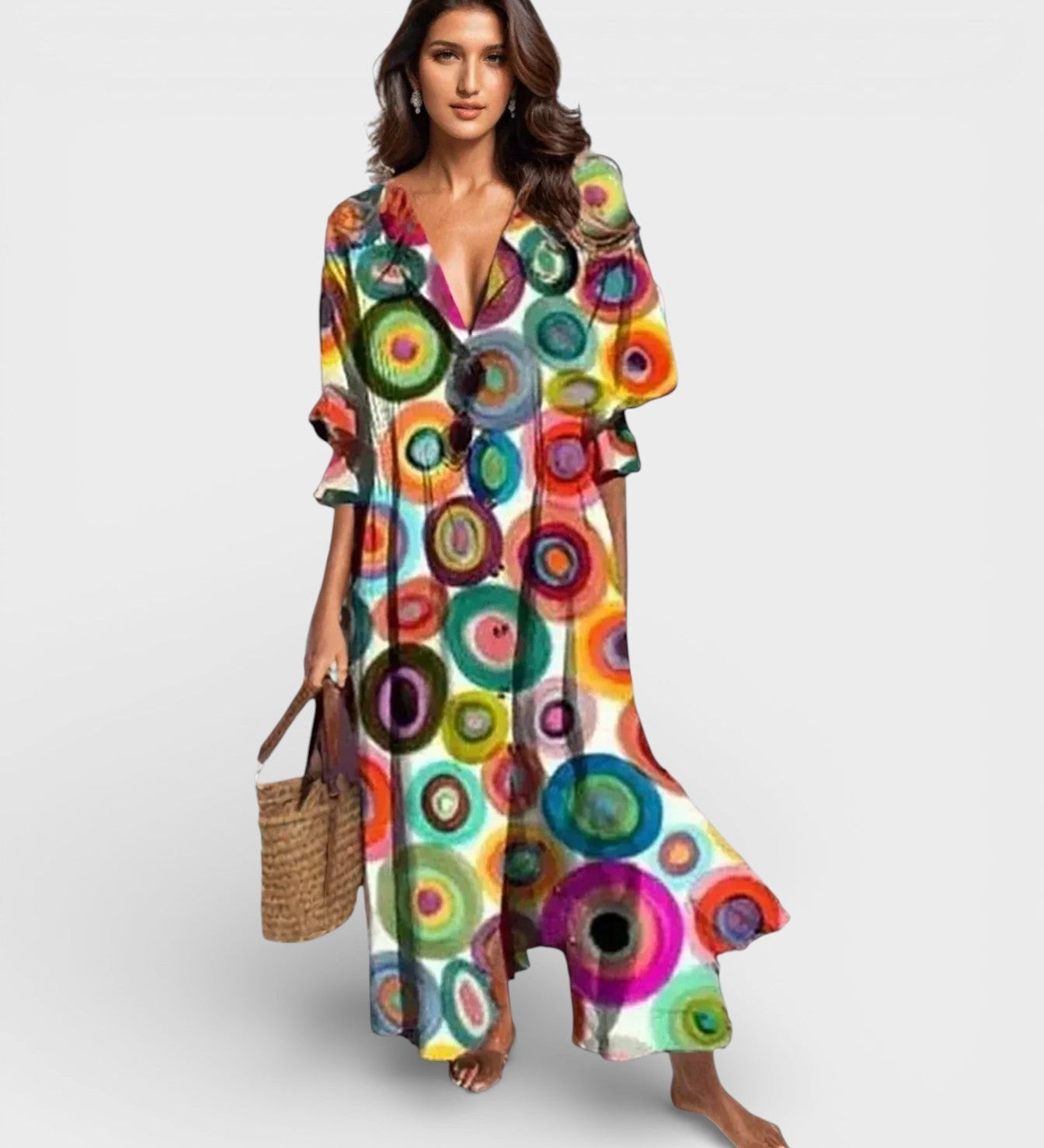 Lidia™ | Vestido maxi boho fluido