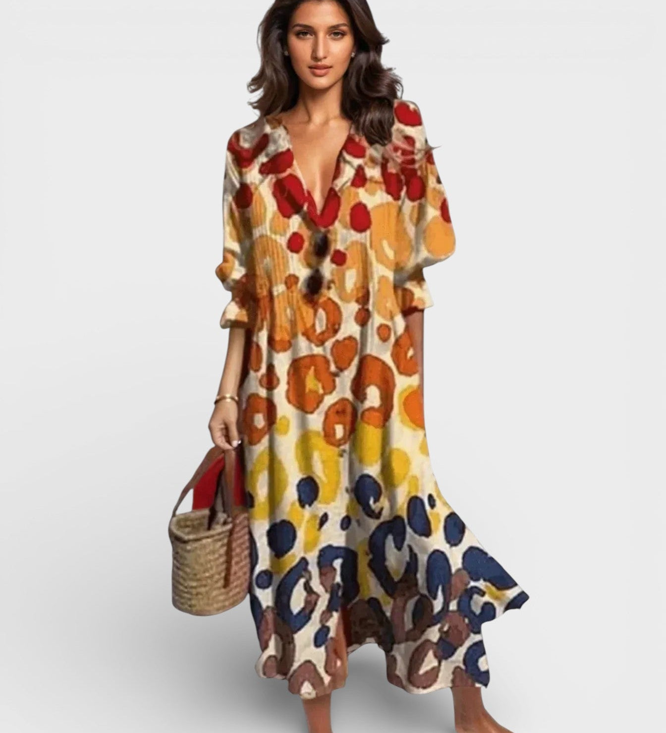 Lidia™ | Vestido maxi boho fluido