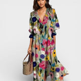 Lidia™ | Vestido maxi boho fluido