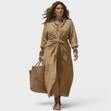 Vega™ | Vestido maxi elegante con nudo