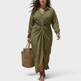Vega™ | Vestido maxi elegante con nudo