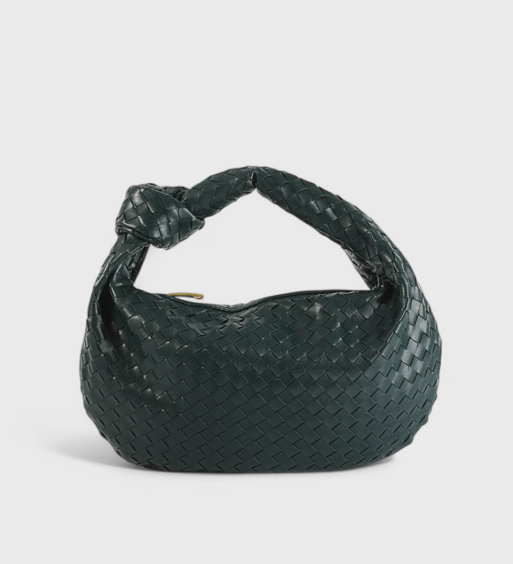 Sage Bolso de Hombro Mediano Tejido