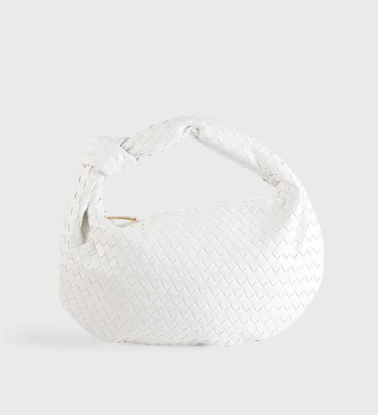 Sage Bolso de Hombro Mediano Tejido