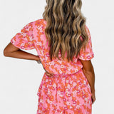 Vestido de Flores con Volantes Kimberly y Escote en V