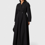 Vestido Maxi Largo Celina con Solapa