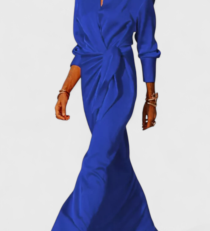 Vestido Largo de Fiesta Marbella con Lazo